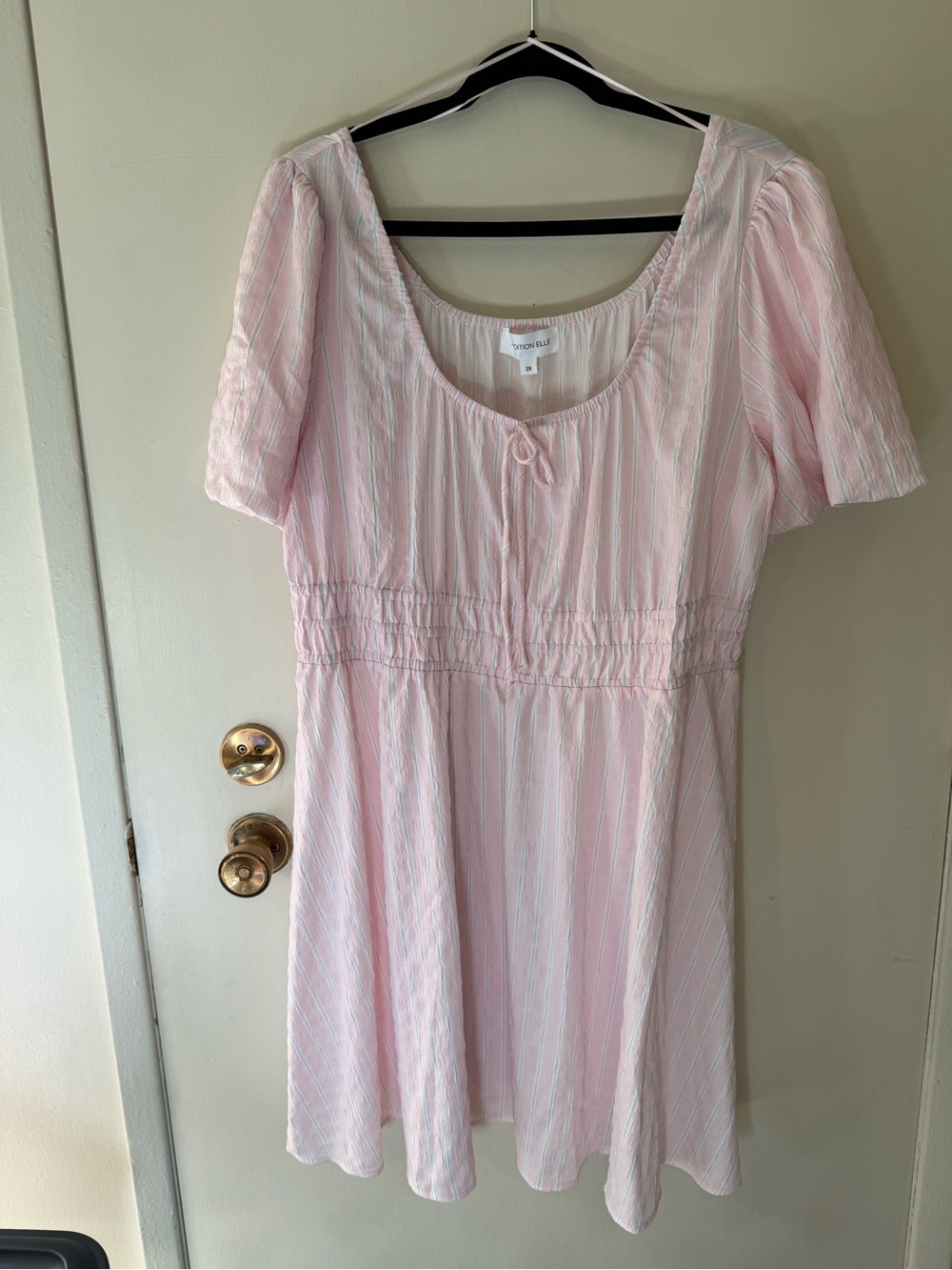 Penningtons Light Pink Striped Short-Sleeve